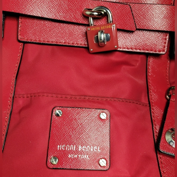 henri bendel red backpack